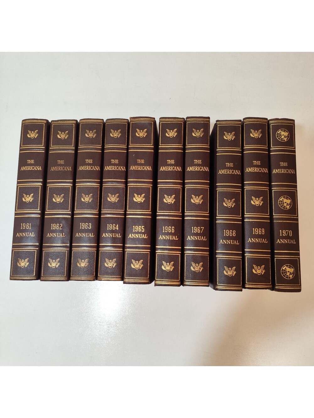 The Americana Annual Encyclopedia Book Set Americana 1961-1970 Vtg 10 Volumes